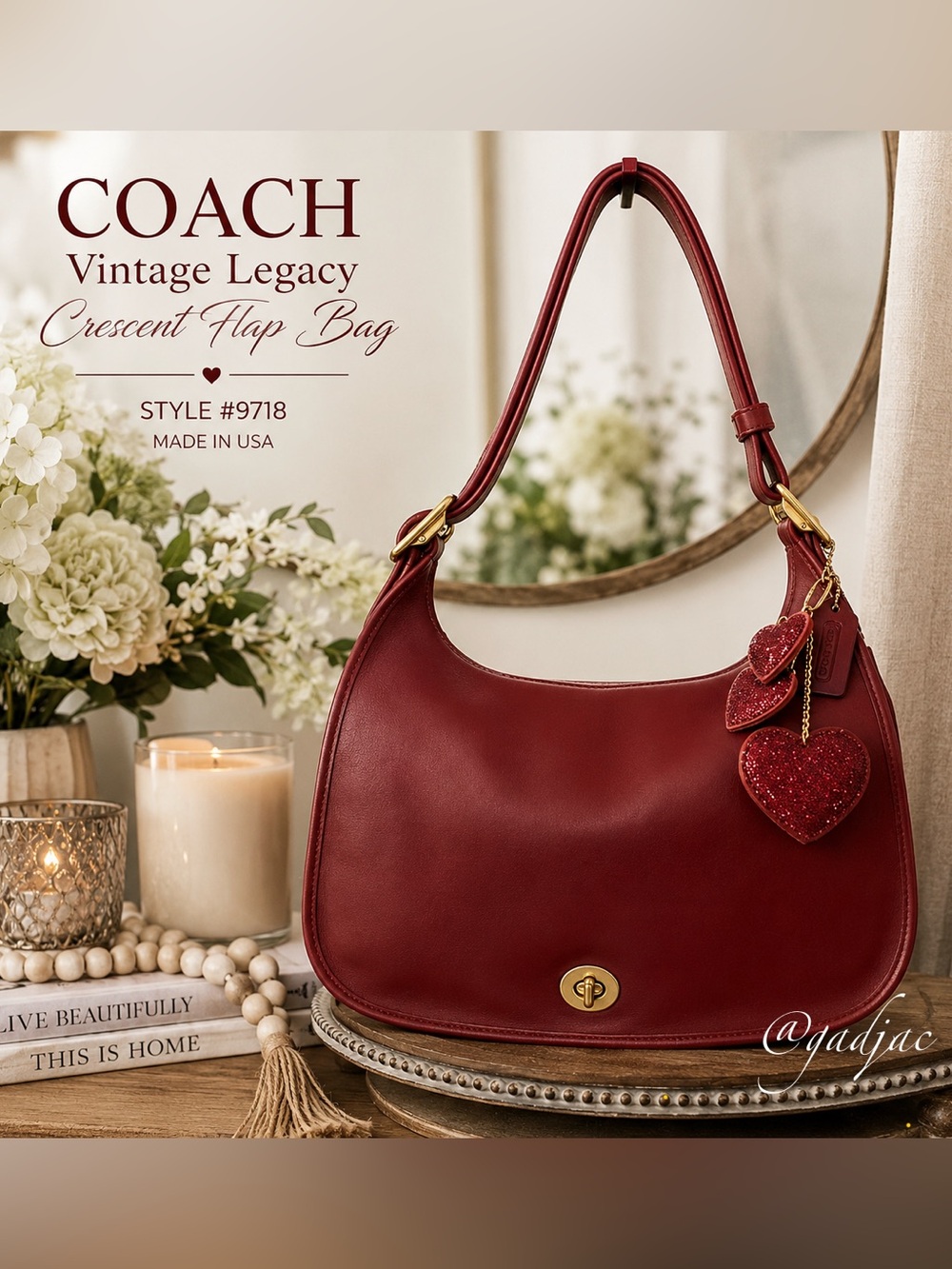 Coach Legacy Crescent Flap Bag (Style #9718) | MADE IN USA